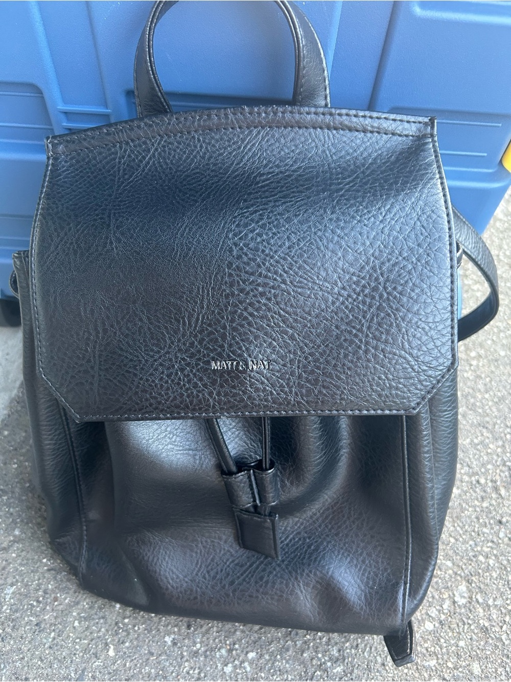 Matt & Nat Black Leatherette Backpack - Sleek women’s Bag
